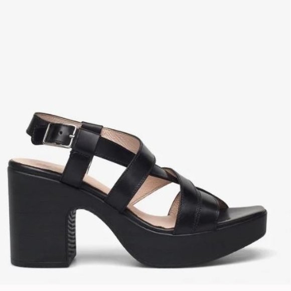NEW Wonders black leather strappy sandals 38 ( 8 US ), 40 ( 10 US ), 41 ( 11 US) - Picture 2 of 7